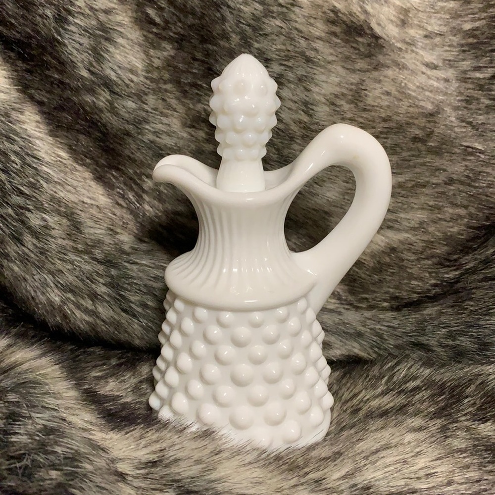 3/$15 Vintage Hobnail Mini Cruet Bottle